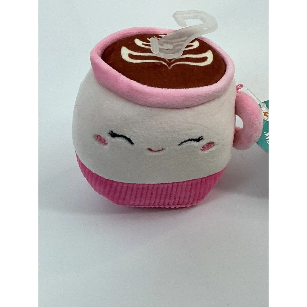 Lot of 2 Squishmallows Emery Coffee Latte Squeaky Dog Toy Plush Jazwares Pet New